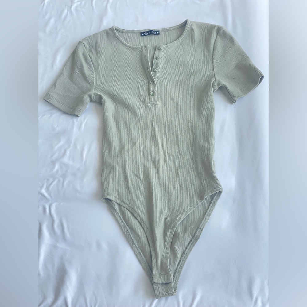 Zara Sage Green Bodysuit